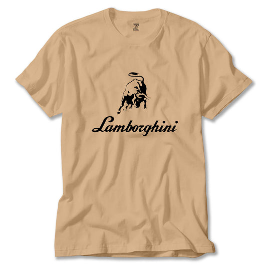 Lamborghini Text Logo Renkli Tişört