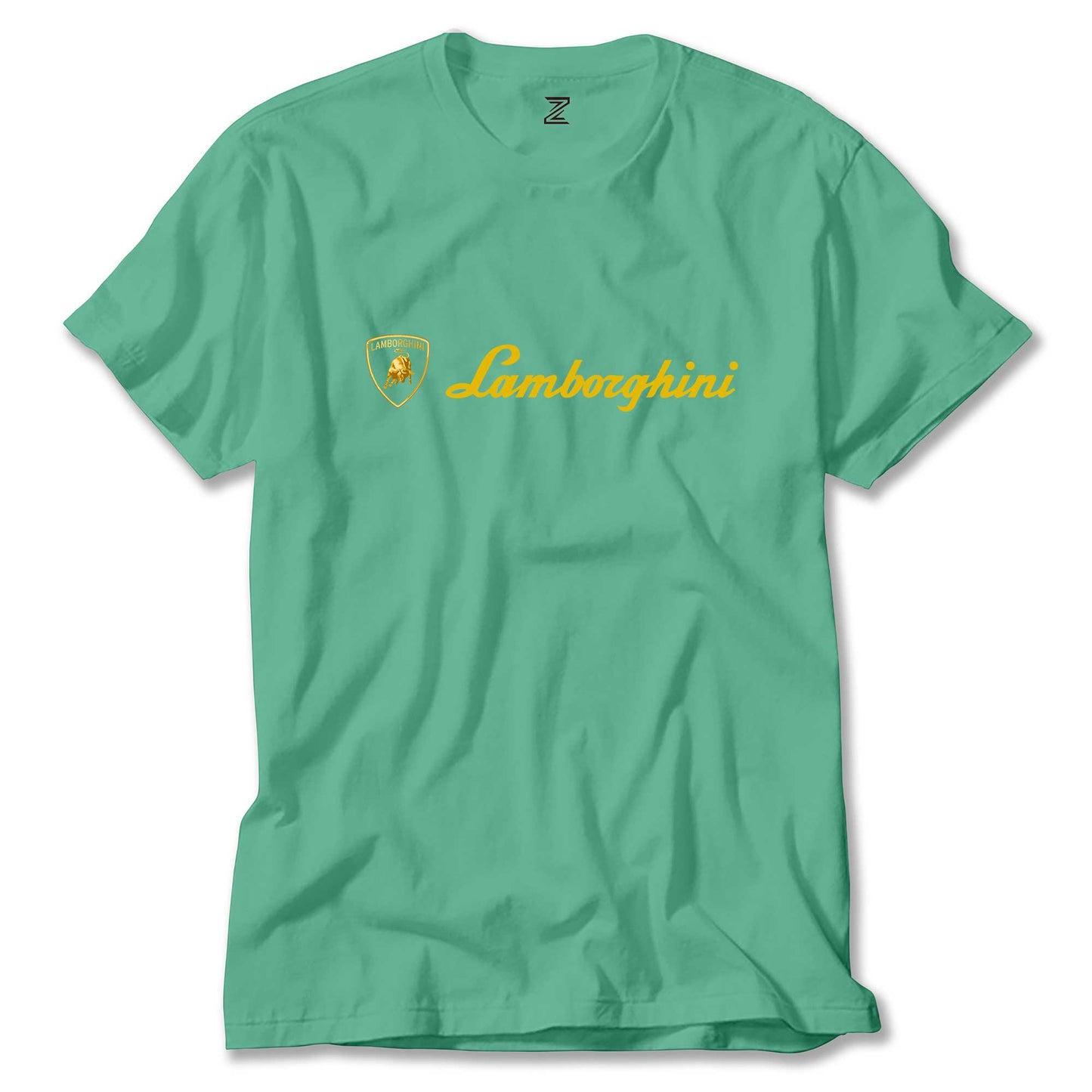 Lamborghini Gold Logo Text Renkli Tişört