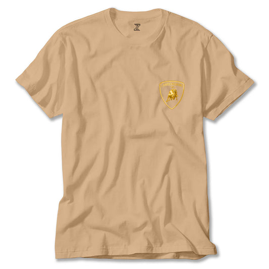 Lamborghini Gold Logo Renkli Tişört