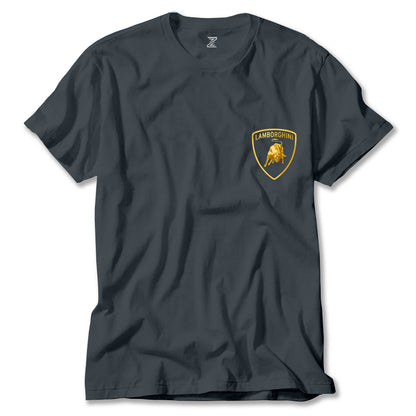 Lamborghini Gold Logo Renkli Tişört
