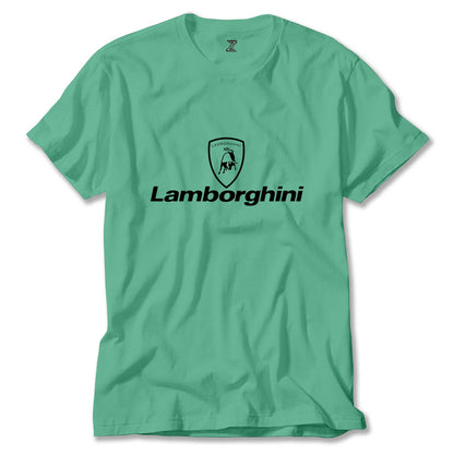 Lamborghini Logo Text Renkli Tişört