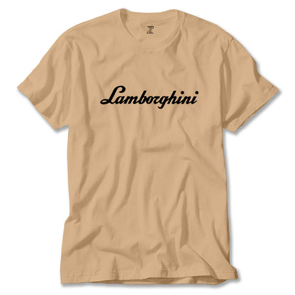 Lamborghini Text Black Renkli Tişört