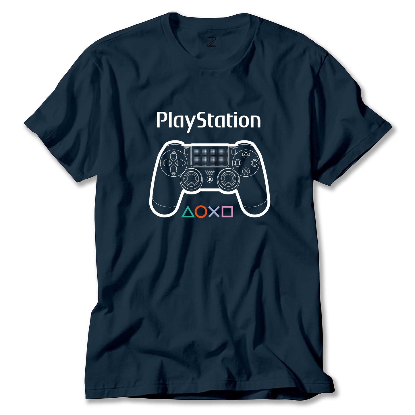 Playstation Gamepad Text Renkli Tişört