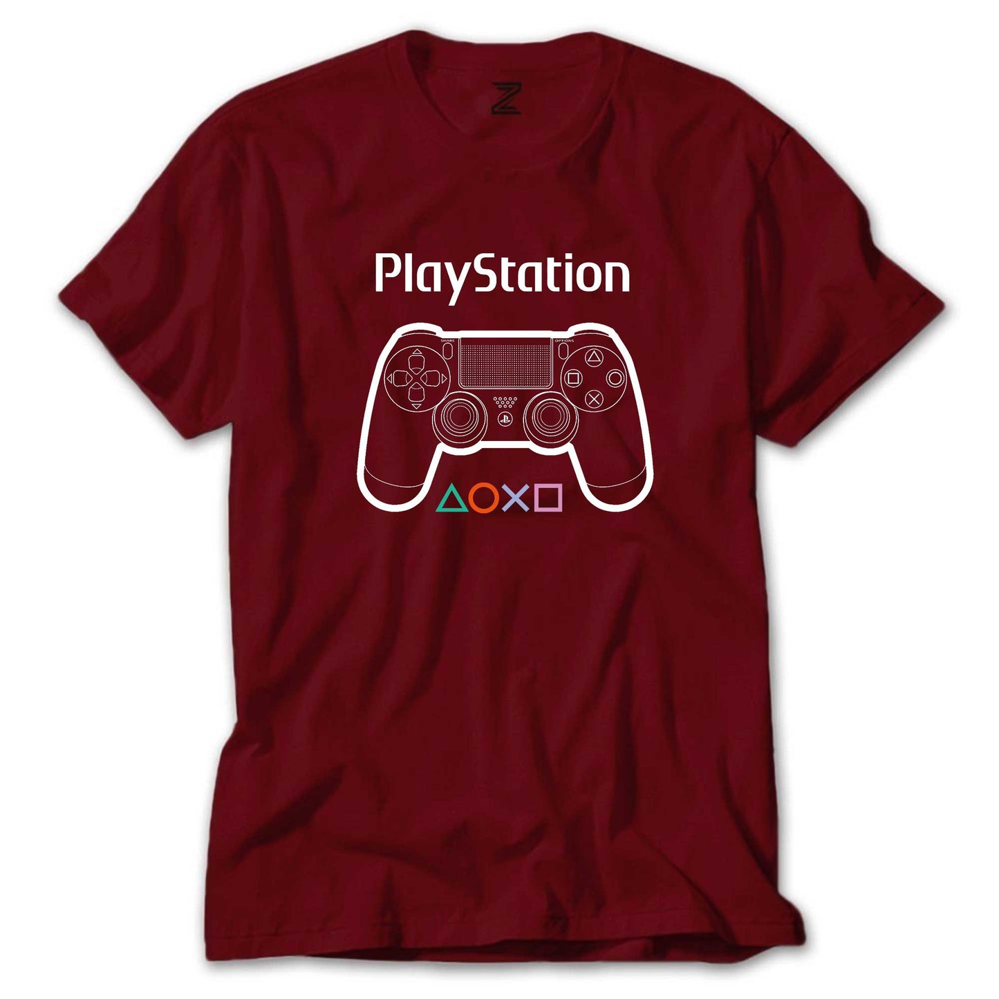 Playstation Gamepad Text Renkli Tişört