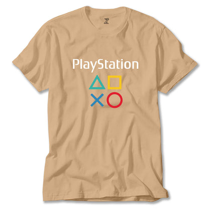 Playstation Gamepad Yazı Renkli Tişört