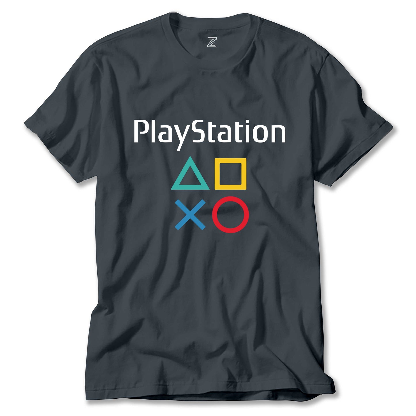 Playstation Gamepad Yazı Renkli Tişört