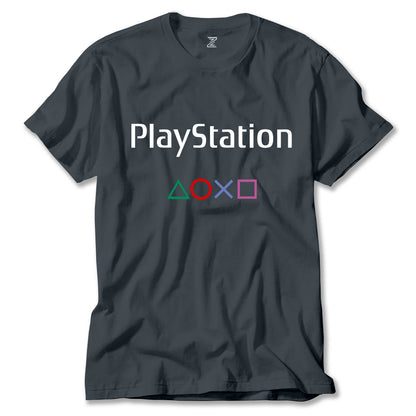 Playstation Text Consol Renkli Tişört