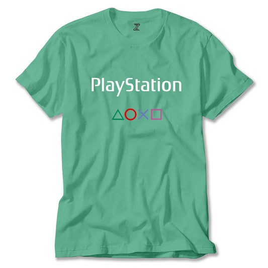 Playstation Text Consol Renkli Tişört