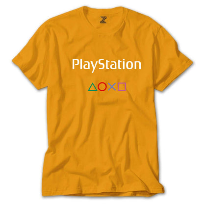 Playstation Text Consol Renkli Tişört