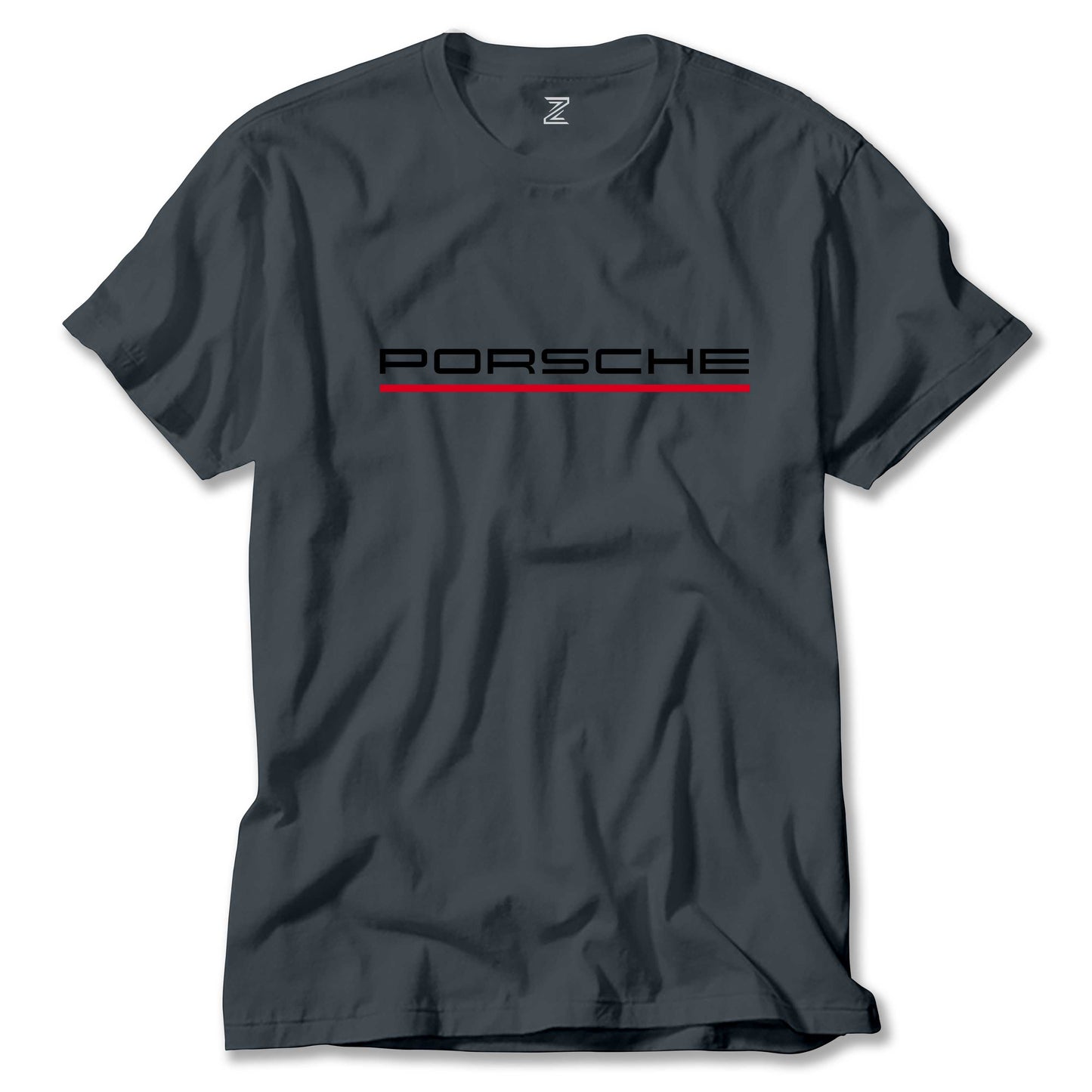 Porsche Text Red Renkli Tişört