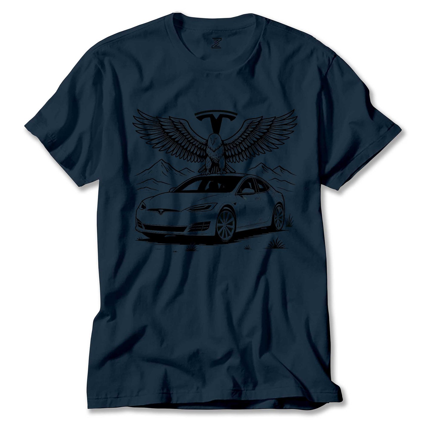 Tesla And Eagle Renkli Tişört