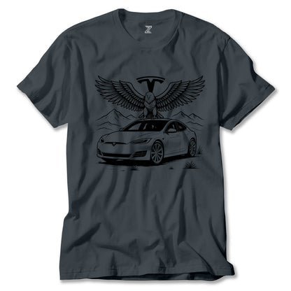 Tesla And Eagle Renkli Tişört