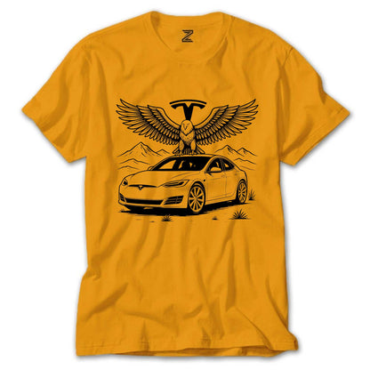 Tesla And Eagle Renkli Tişört