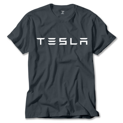Tesla Text Renkli Tişört