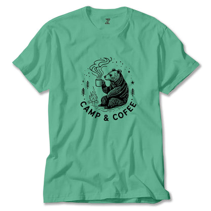 Camp Coffe Bear Renkli Tişört