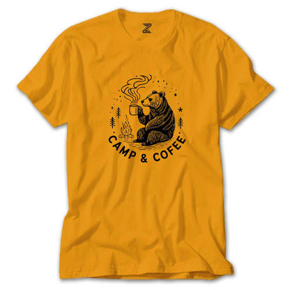 Camp Coffe Bear Renkli Tişört