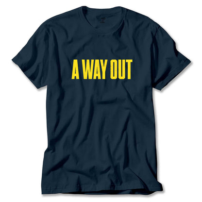 A Way Out Text Renkli Tişört