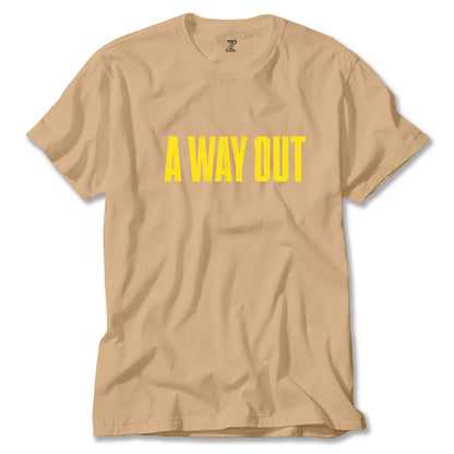 A Way Out Text Renkli Tişört