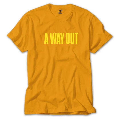 A Way Out Text Renkli Tişört