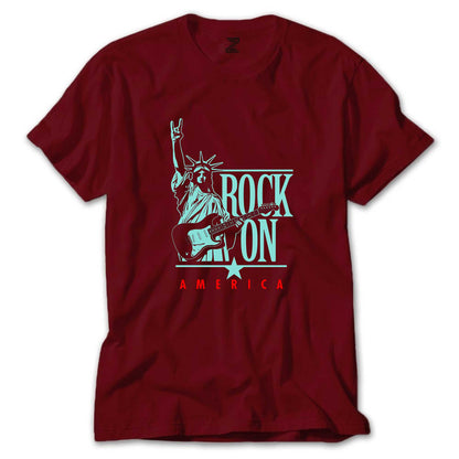Rock On America Renkli Tişört