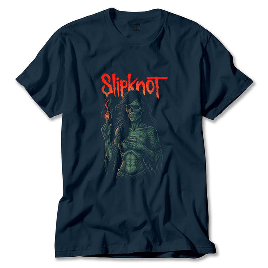 Slipknot Female Skeleton Hot Renkli Tişört