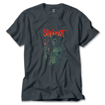 Slipknot Female Skeleton Hot Renkli Tişört