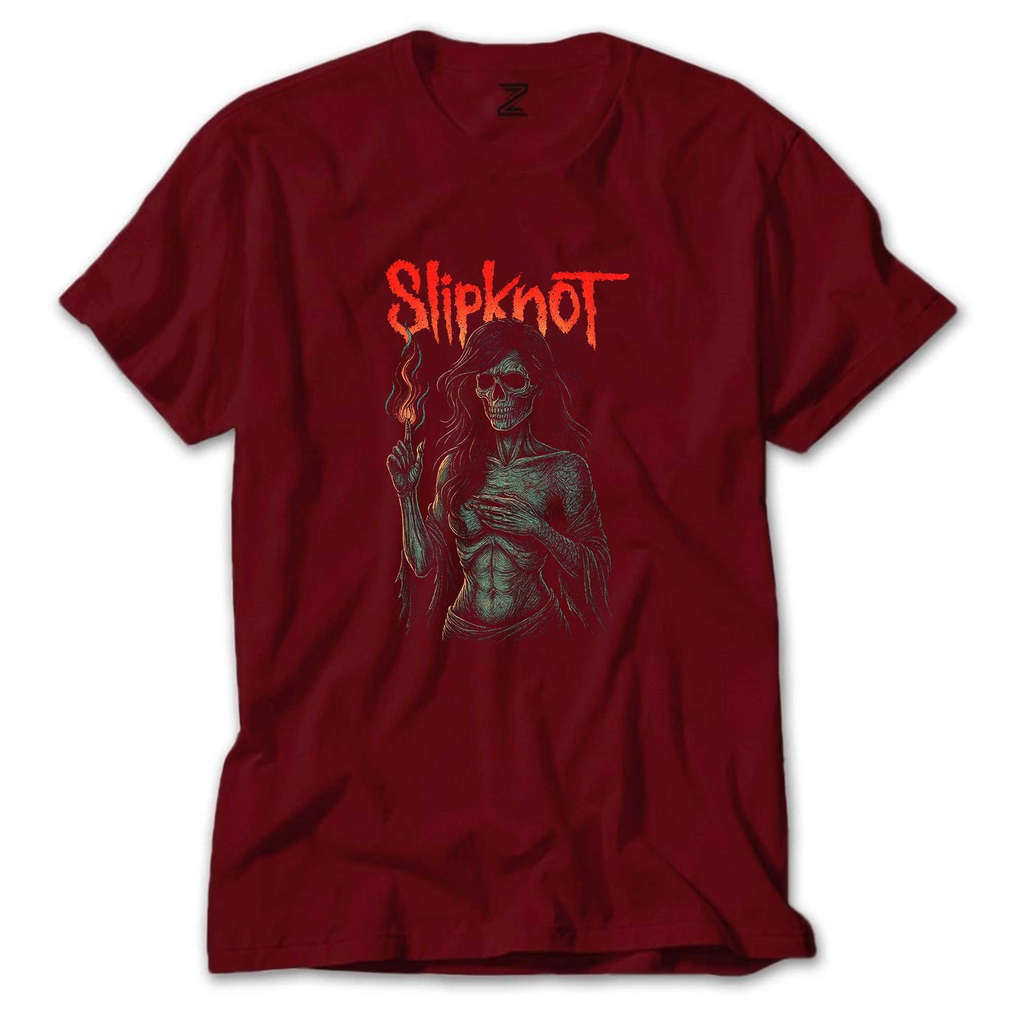 Slipknot Female Skeleton Hot Renkli Tişört