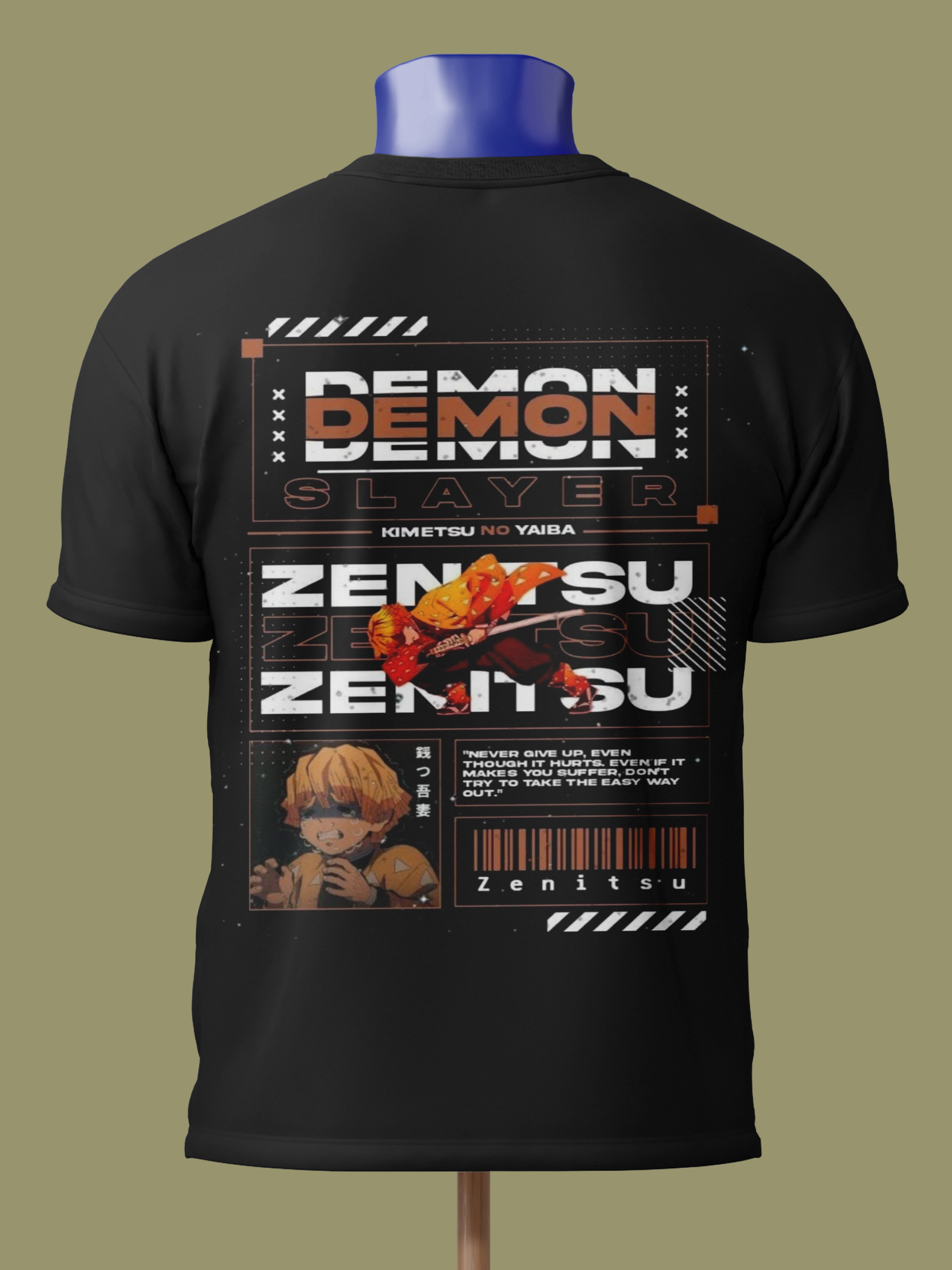 Zenitsu Sırt Baskılı Tişört