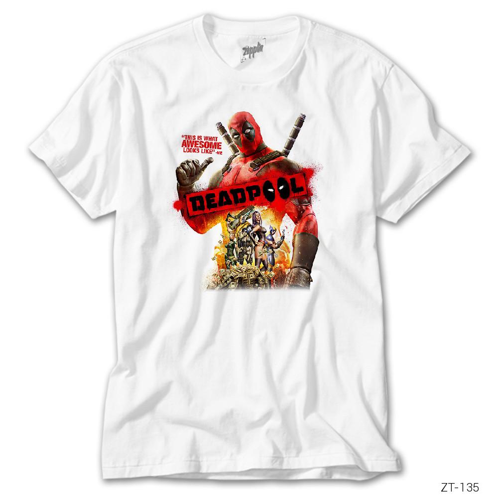 Crows Gate Deadpool This is What Awesome Beyaz Tişört