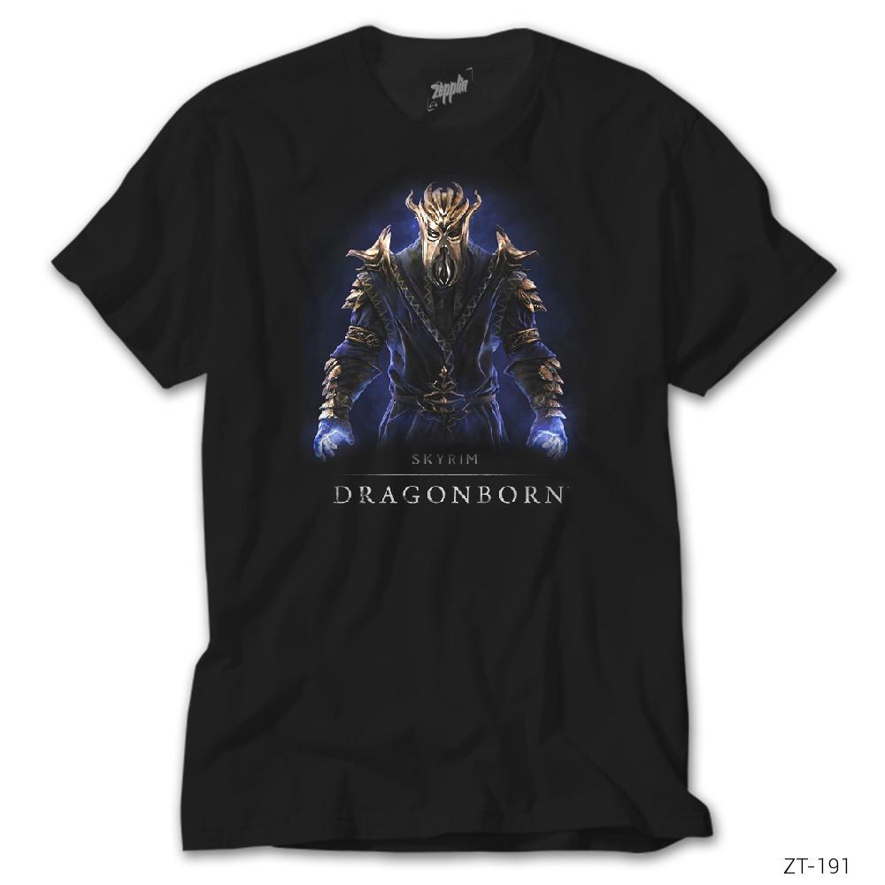 CrowsGate Skyrim Dragonborn Siyah Tişört