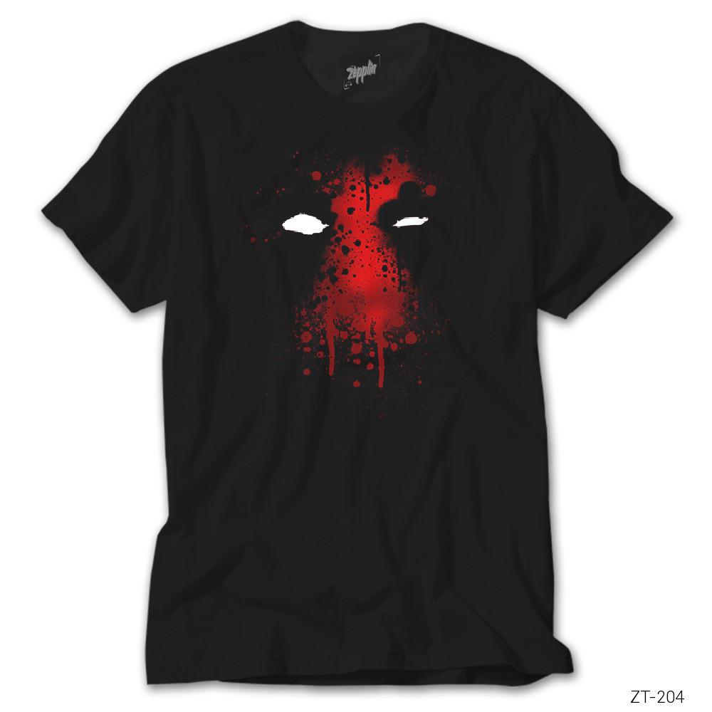Crows Gate Deadpool Face Siyah Tişört
