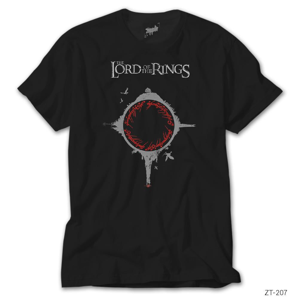 CrowsGate Lord Of The Rings Circle Siyah Tişört
