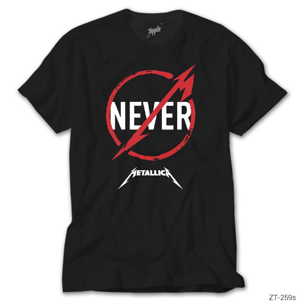 Metallica Never Siyah Tişört
