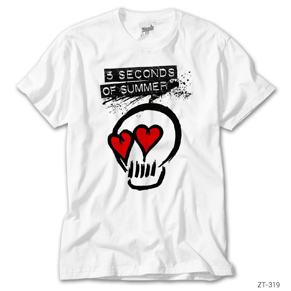 Crows Gate 5 Seconds of Summer SOS Beyaz Tişört