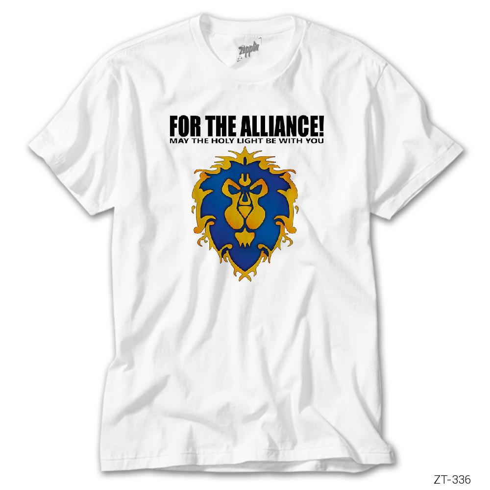 CrowsGate World of Warcraft Alliance Beyaz Tişört