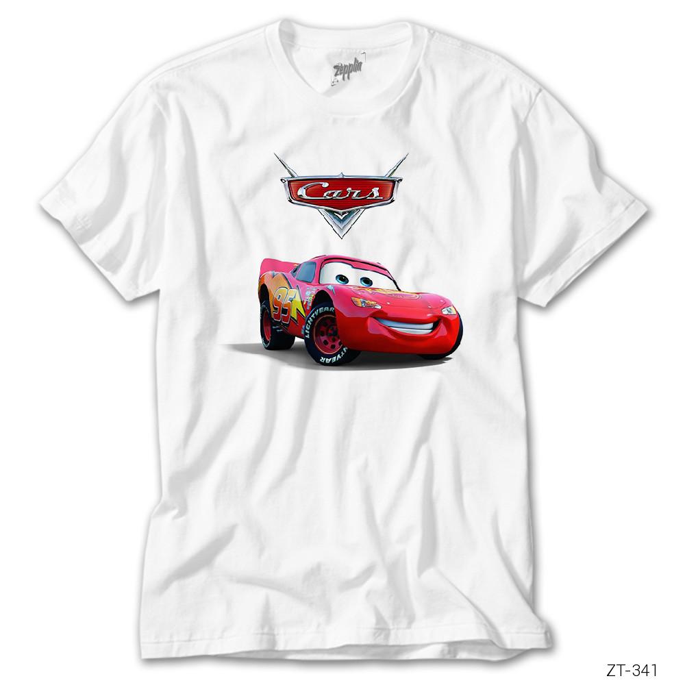 CrowsGate Şimşek McQueen Beyaz Tişört