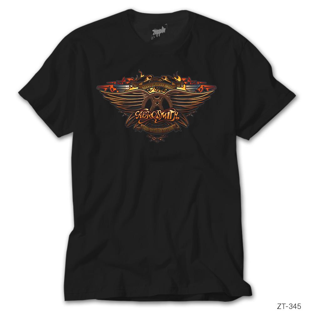 Crows Gate Aerosmith Force One Siyah Tişört