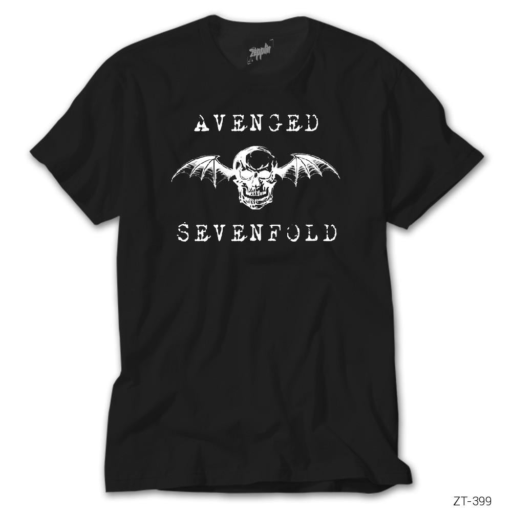 Crows Gate Avenged Sevenfold Skull Siyah Tişört