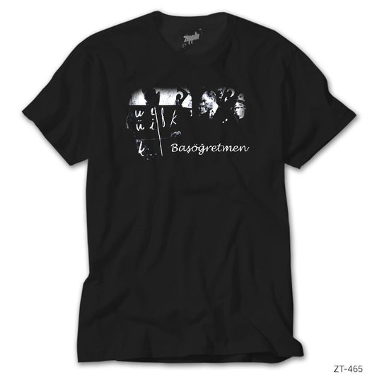 Atatürk Başöğretmen Siyah Tişört
