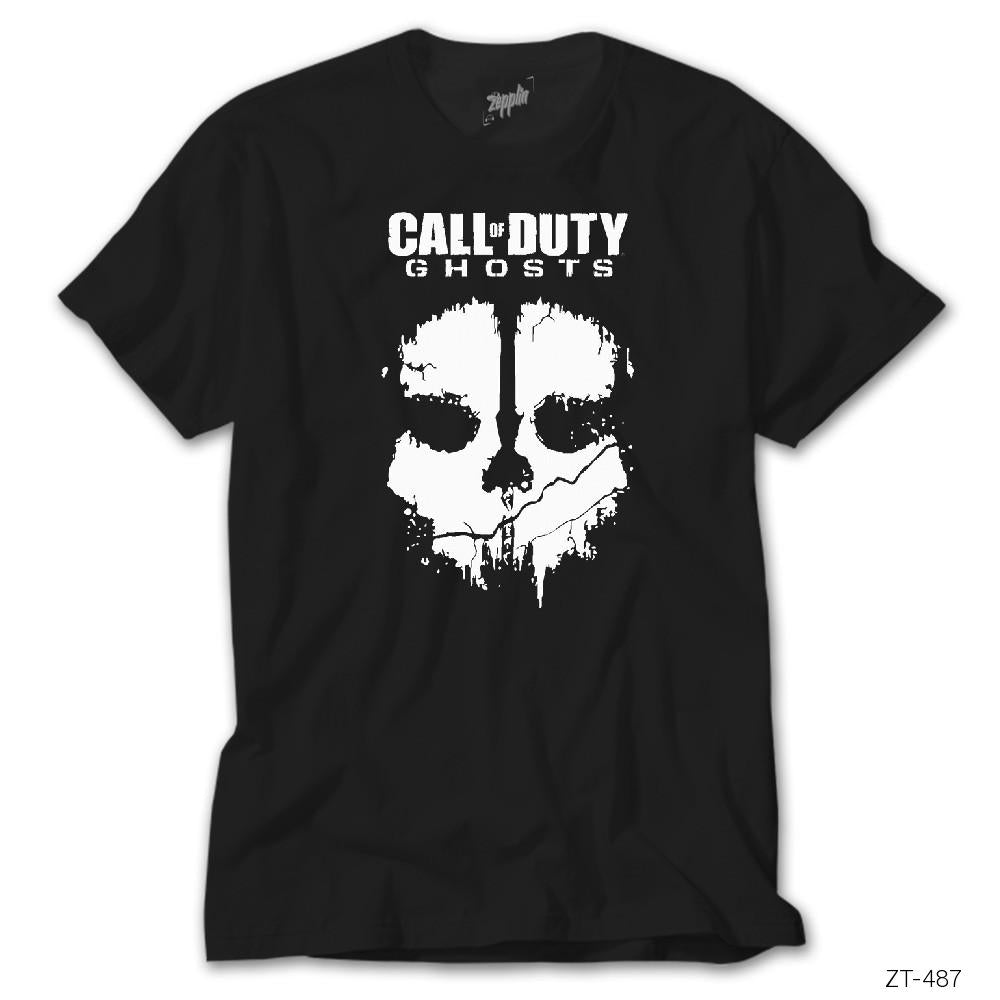 Crows Gate Call of Duty Ghost Stencil Siyah Tişört