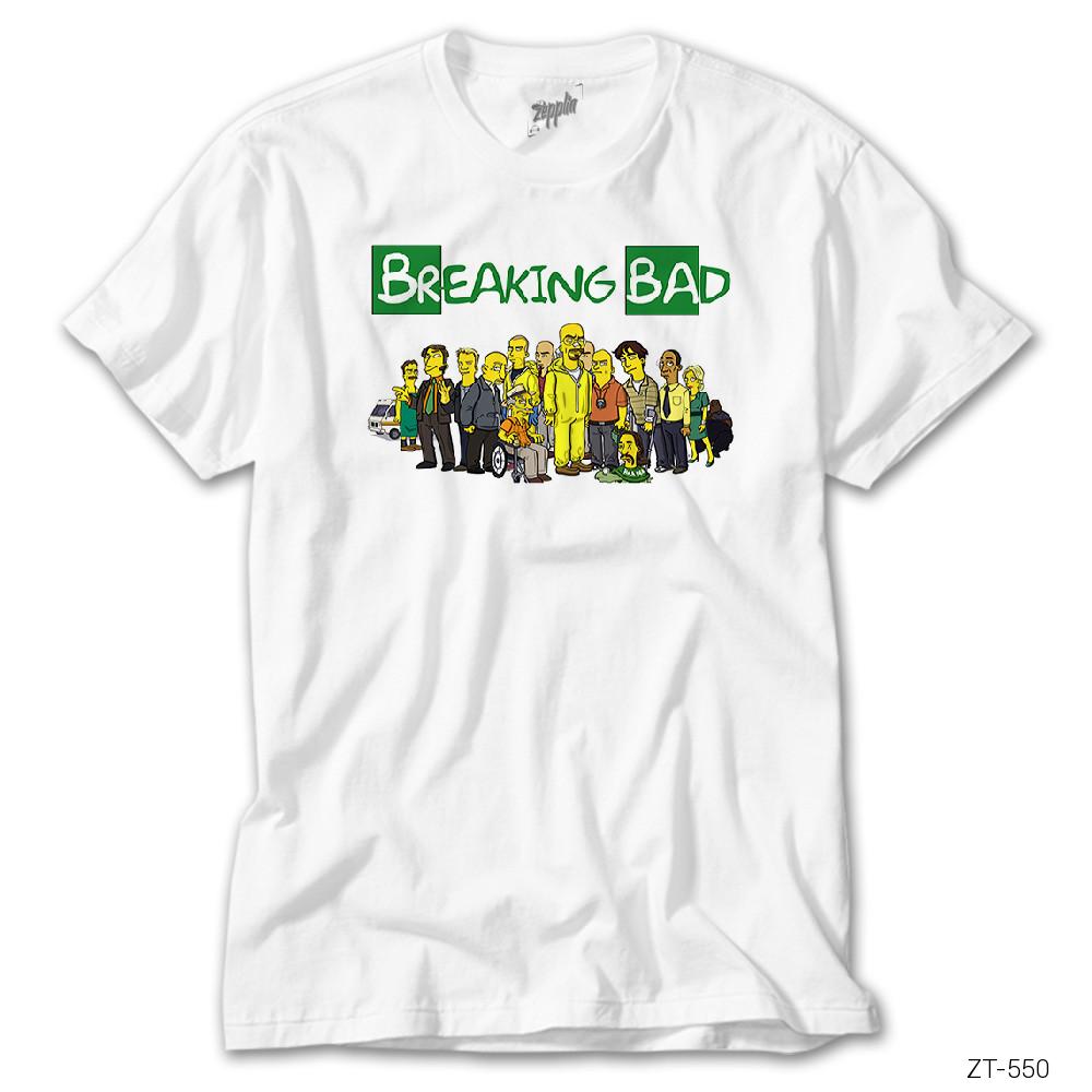 Crows Gate Breaking Bad Simpsons Beyaz Tişört