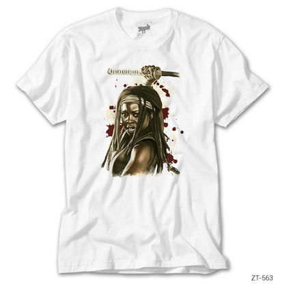 The Walking Dead Michonne Beyaz Tişört