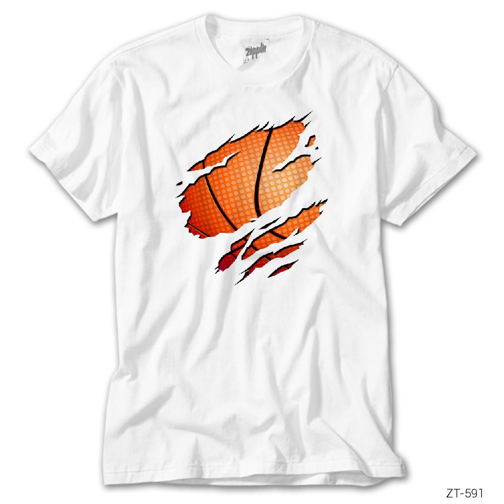 Crows Gate Basketball Claw 3D Beyaz Tişört
