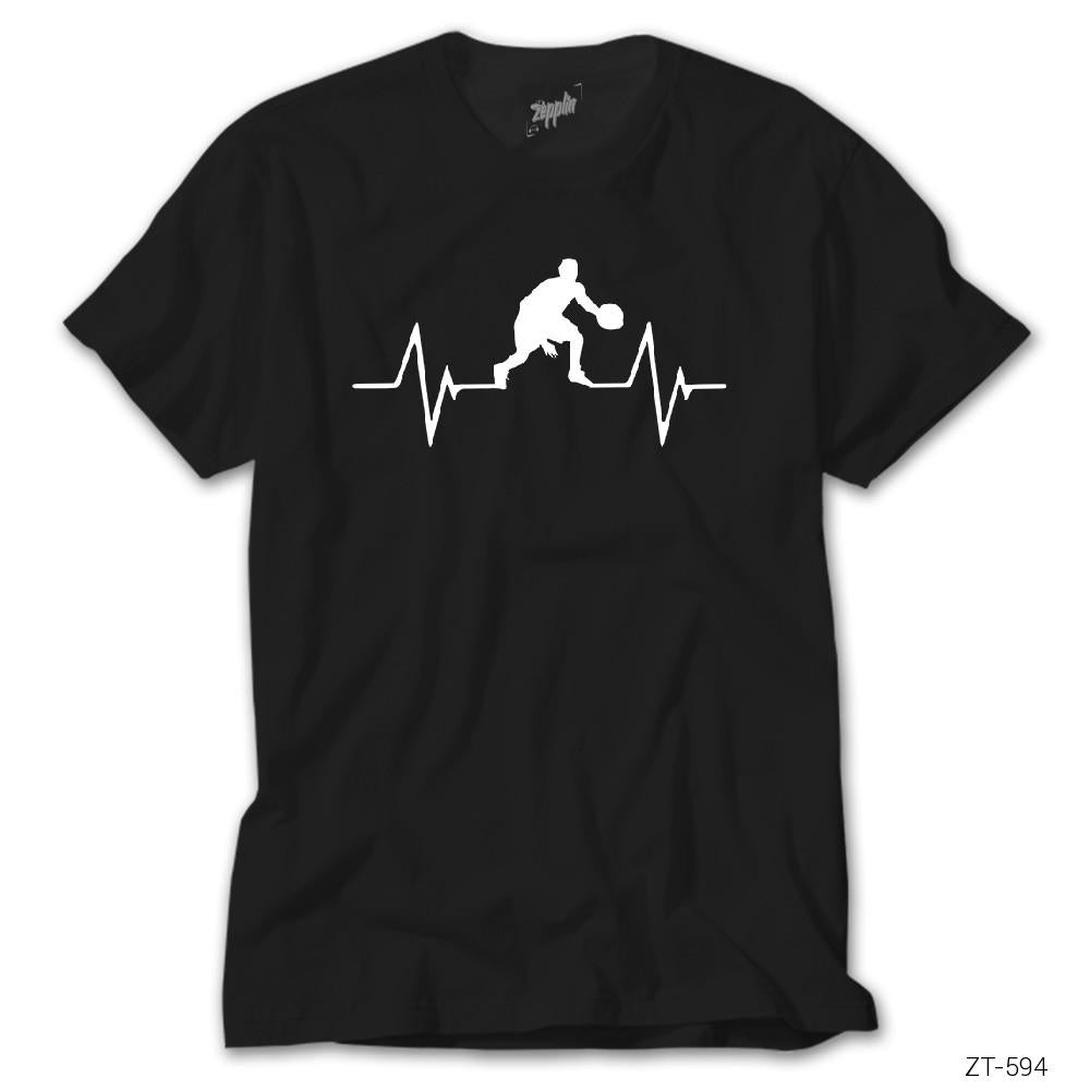 Crows Gate Basketball Heartbeat Siyah Tişört