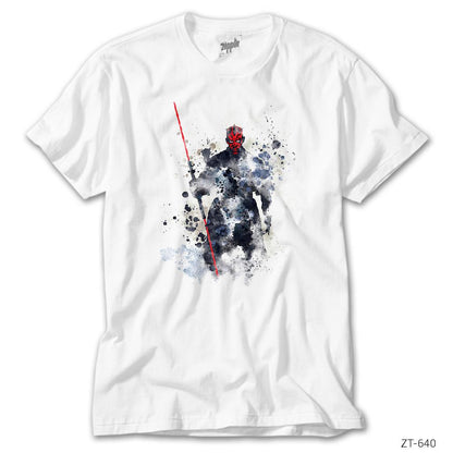 Star Wars Darth Maul Artwork Beyaz Tişört