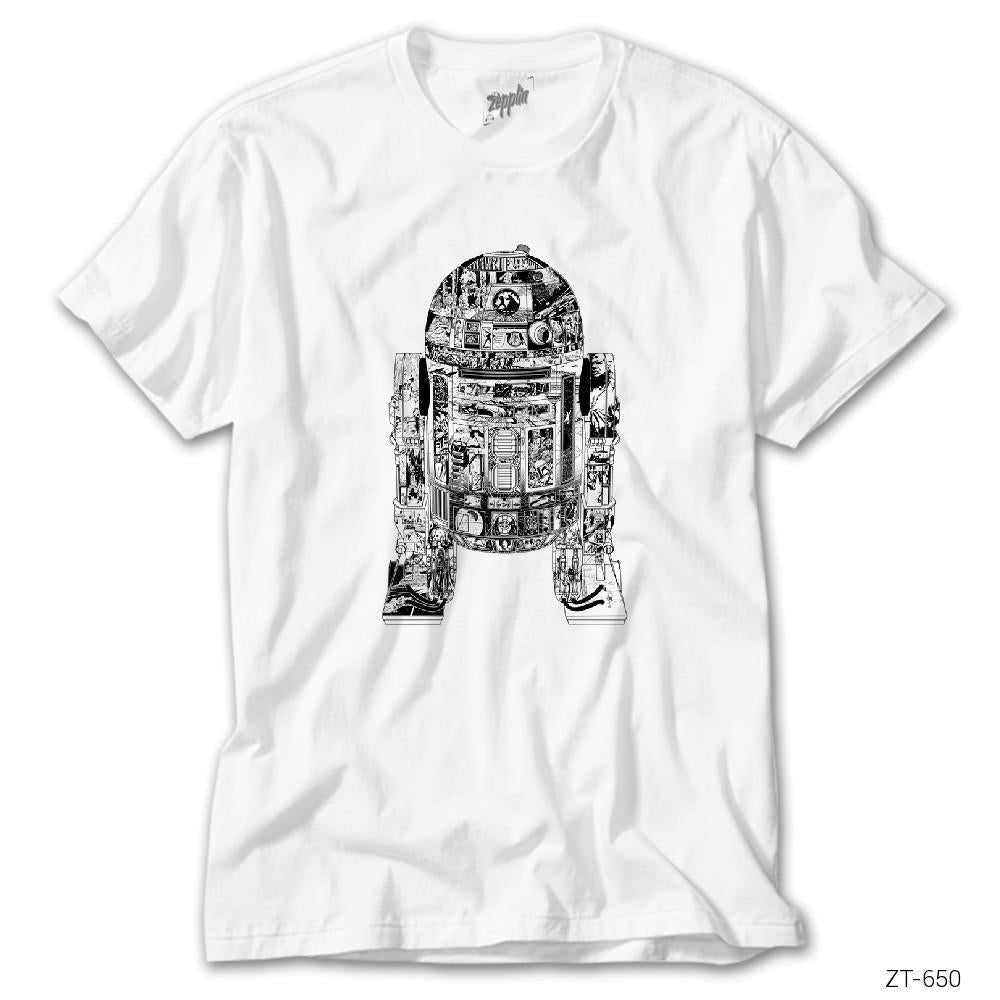 Star Wars R2D2 Mechanic Beyaz Tişört