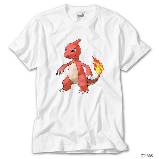 Pokemon Charmelon Beyaz Tişört
