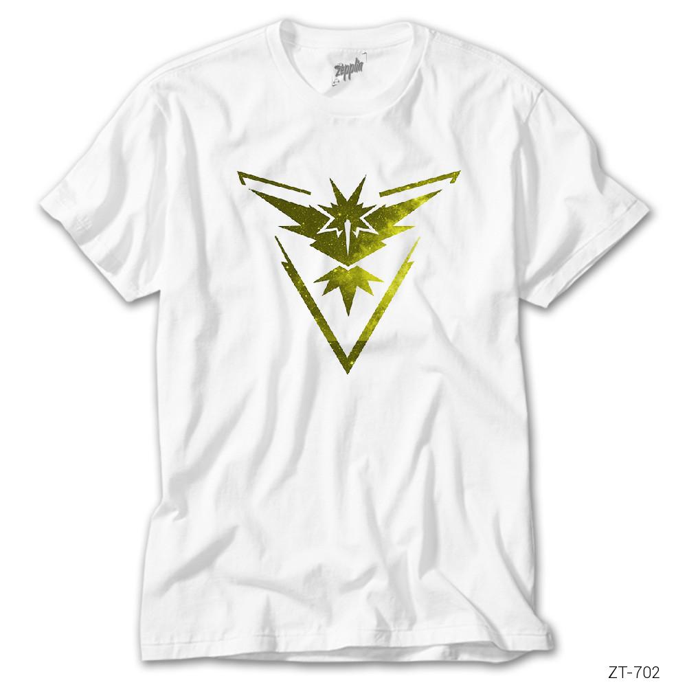 Pokemon Team Instinct Logo in Space Beyaz Tişört