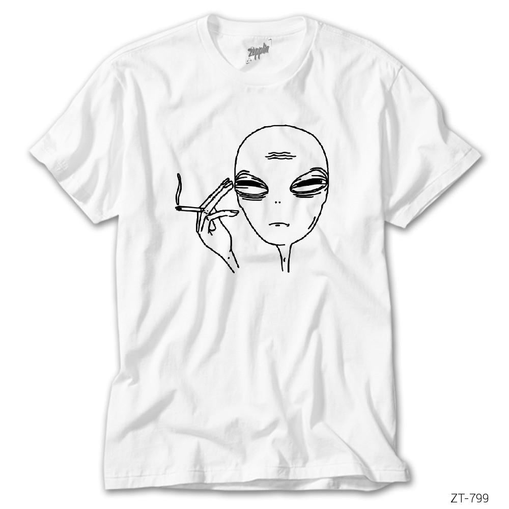 Crows Gate Alien Smoke Beyaz Tişört