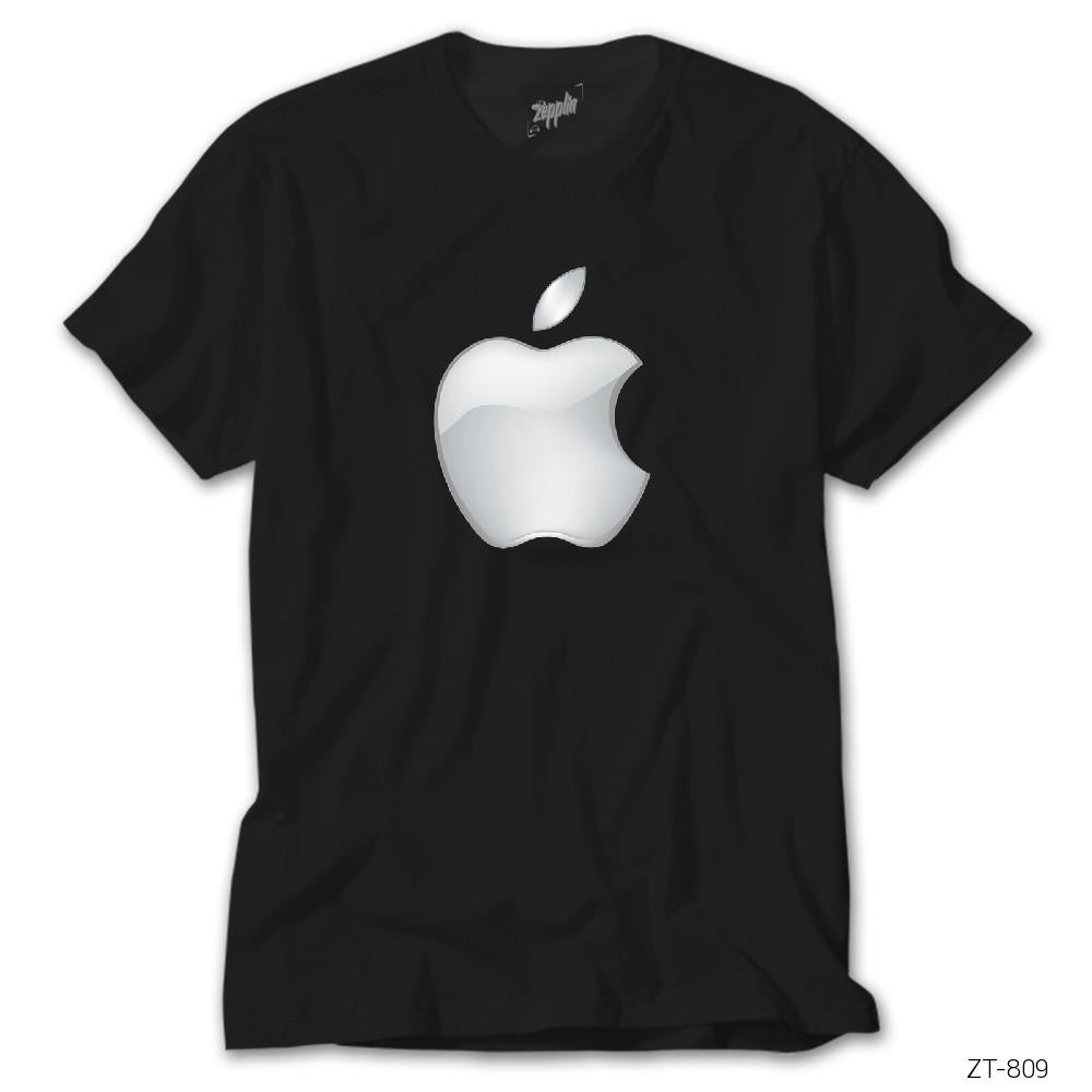 Crows Gate Apple Logo 3d Siyah Tişört